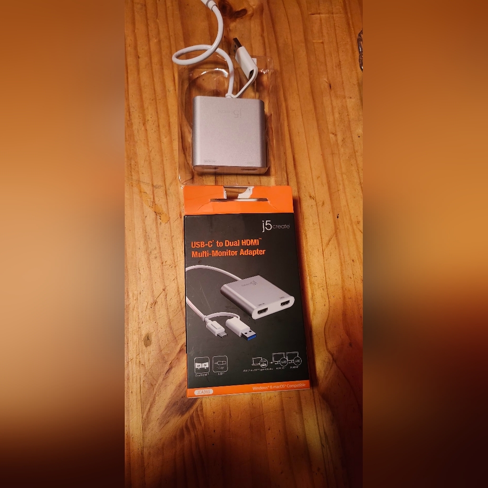 J5 CREATE USB-C to Dual HDMI Multi-Monitor Adapter